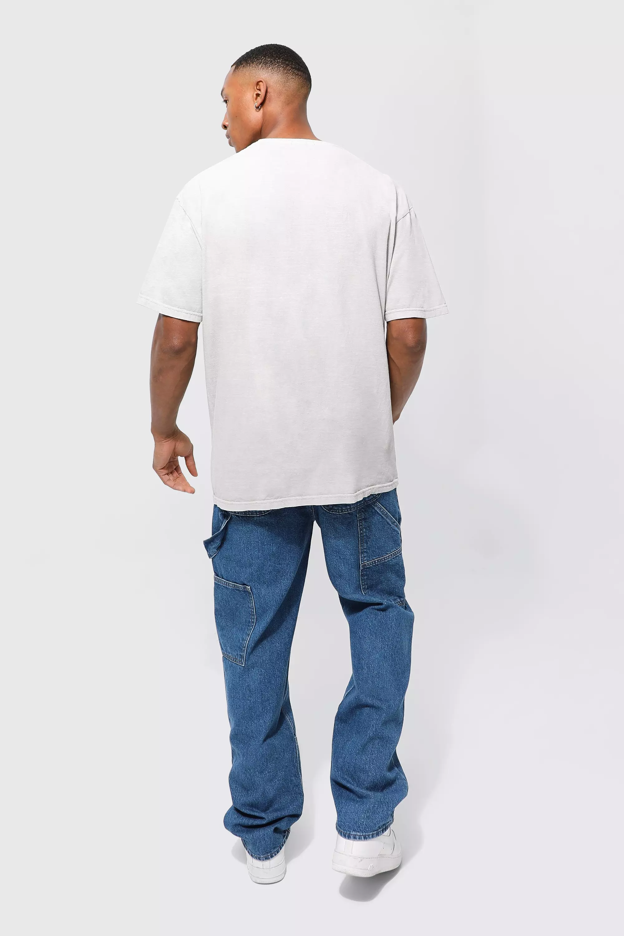 Relaxed Fit Carpenter Jeans With Drop Crotch boohooMAN USA